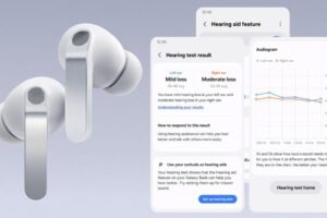 AI-powered wireless earbuds providing smart hearing assistance in 2026