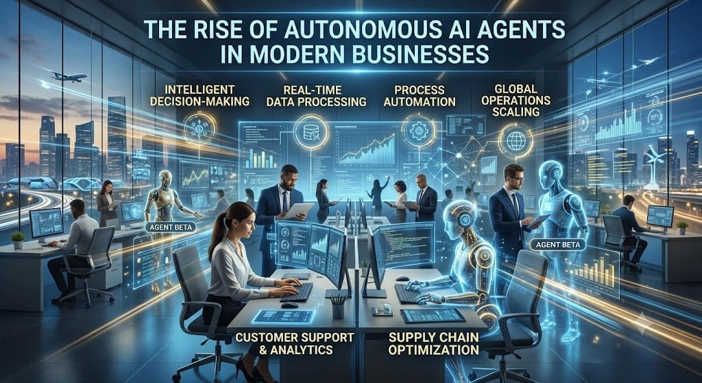 Autonomous AI agents transforming modern business operations and workflows